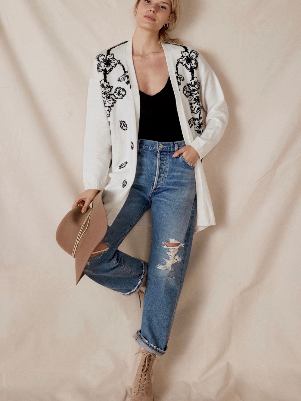 Anthropologie NADIA FLORAL CARDIGAN